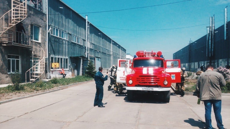 Пожарные учения состоялись на территории «Красного Вымпела»