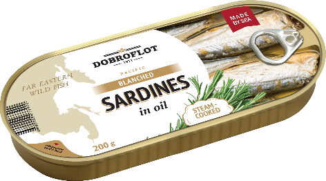 Blanched pacific sardines in oil